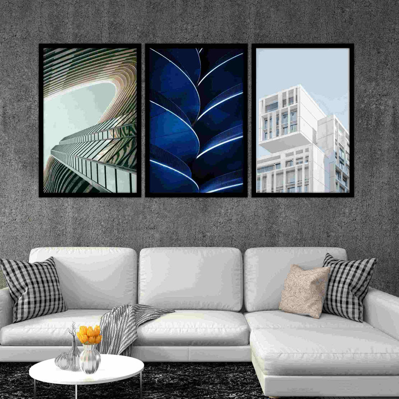 تابلو بکلیت طرح ساختمان و معماری شهری مدل  B-bu3001 مجموعه 3 عددی 