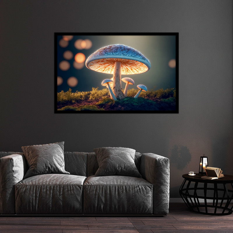تابلو بکلیت طرح طبیعت دیجیتال قارچ مدل B-bu1319