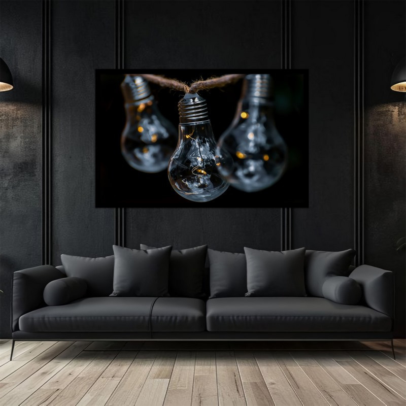 تابلو بکلیت طرح تصویر دکوری و فانتزی  لامپ و چراغ مدل B-bu5095