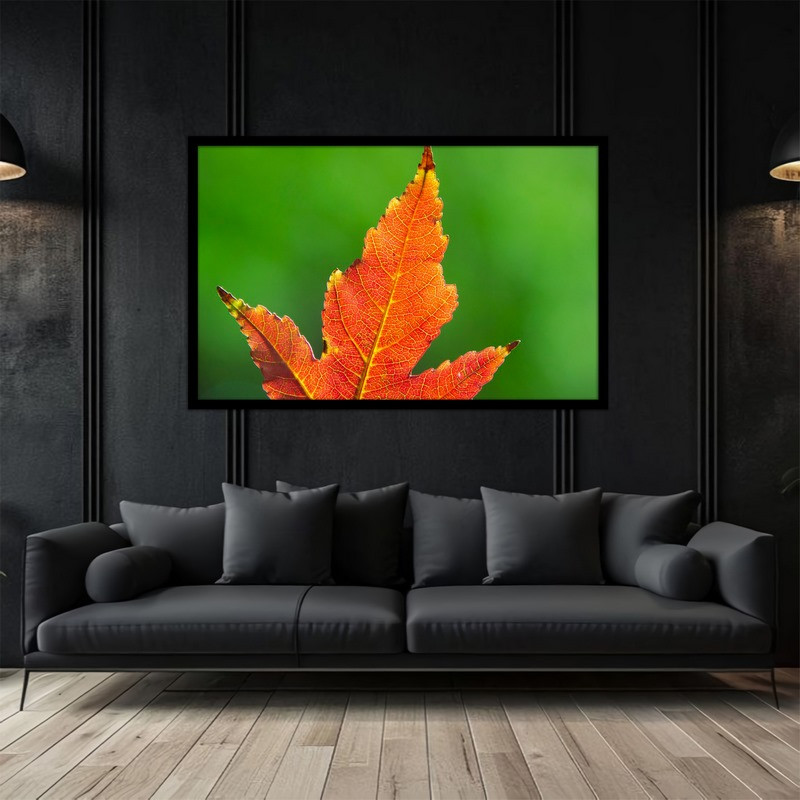 تابلو بکلیت طرح تصویر هنری و دکوری  طبیعت و برگ درخت مدل B-bu5094