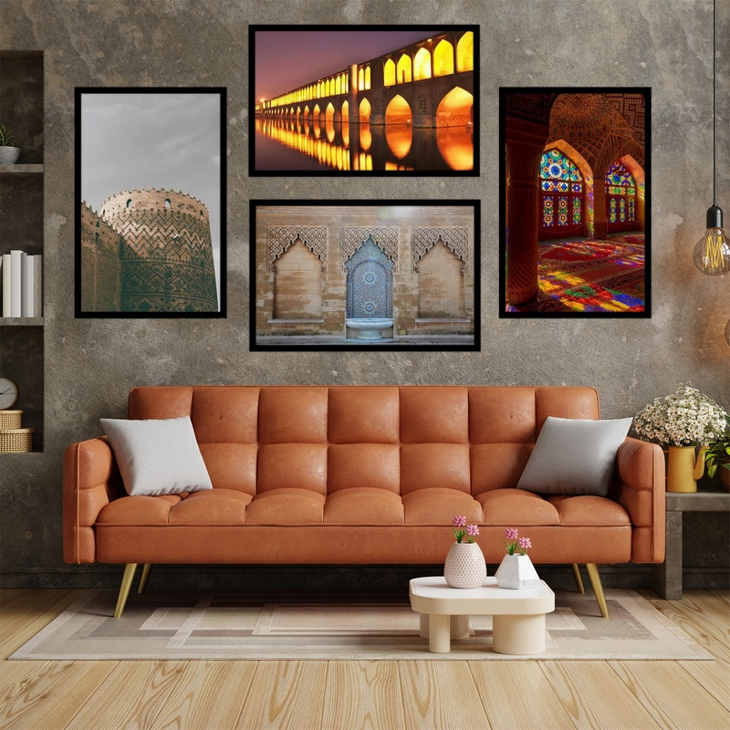 تابلو بکلیت طرح هنری مدل B-bu3715 مجموعه 4 عددی