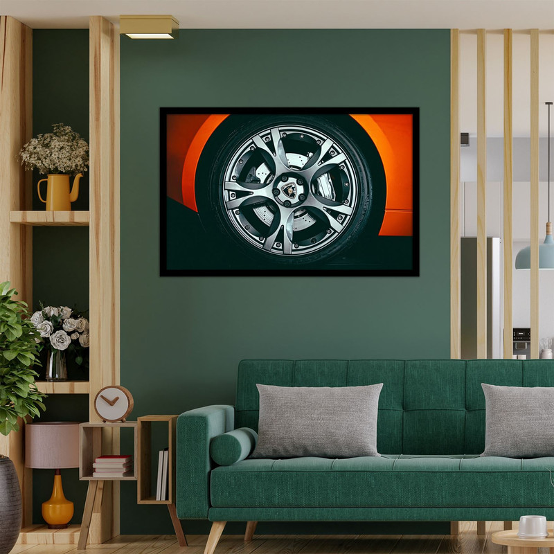 تابلو  نوری بکلیت طرح چرخ ماشین مدل B-bu2537