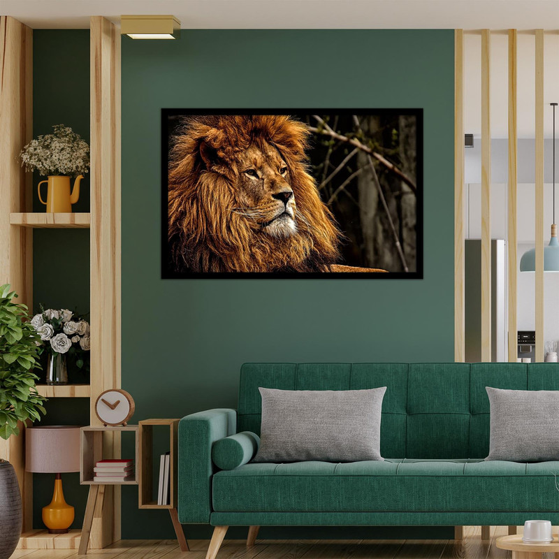 تابلو  نوری بکلیت طرح دکوراتیو حیوانات شیر مدل B-bu2670