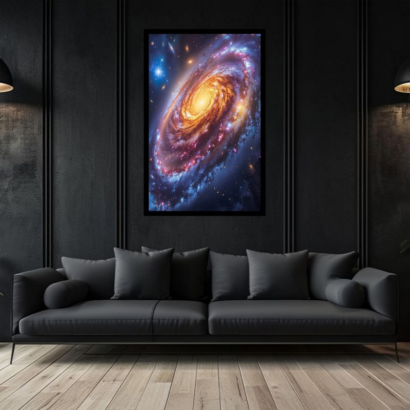 تابلو بکلیت طرح نقاشی و هنر دیجیتال فضا و کهکشان مدل B-bu2795