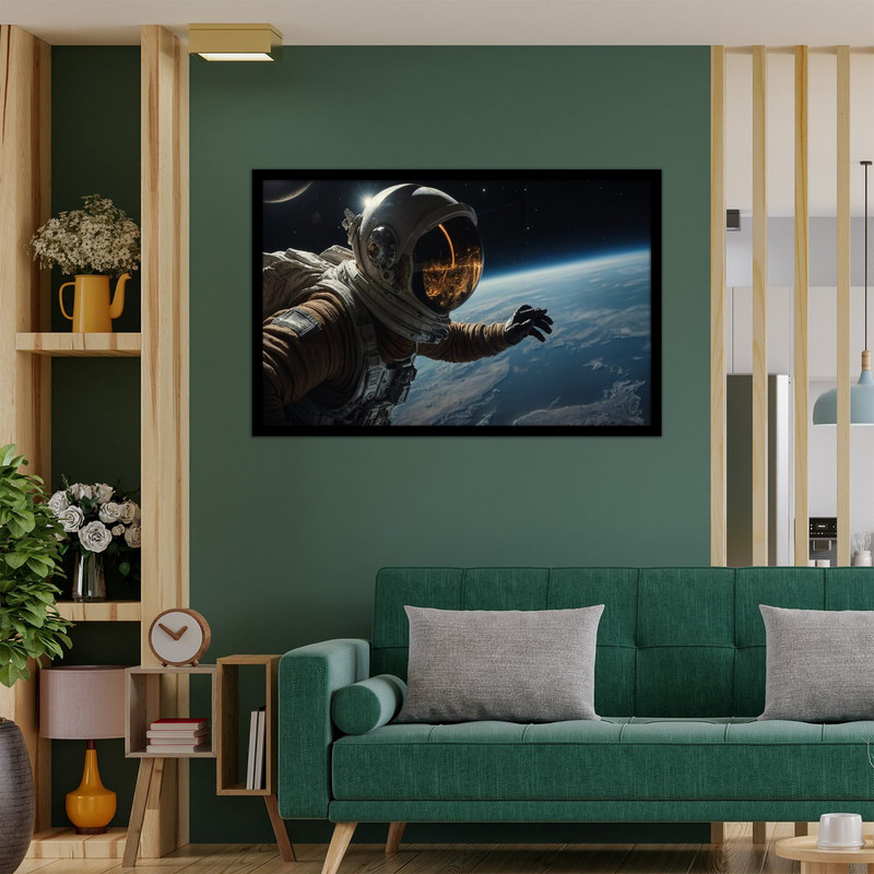 تابلو  نوری بکلیت طرح فضانورد فضا و کهکشان مدل B-bu2662