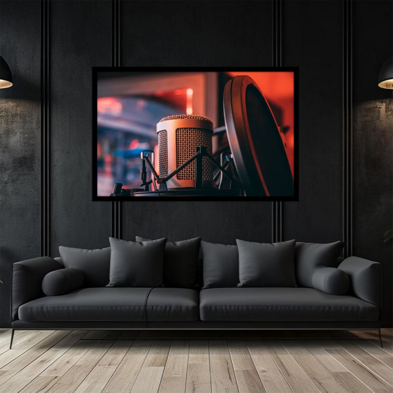 تابلو بکلیت طرح موسیقی و میکروفون مدل B-bu2943