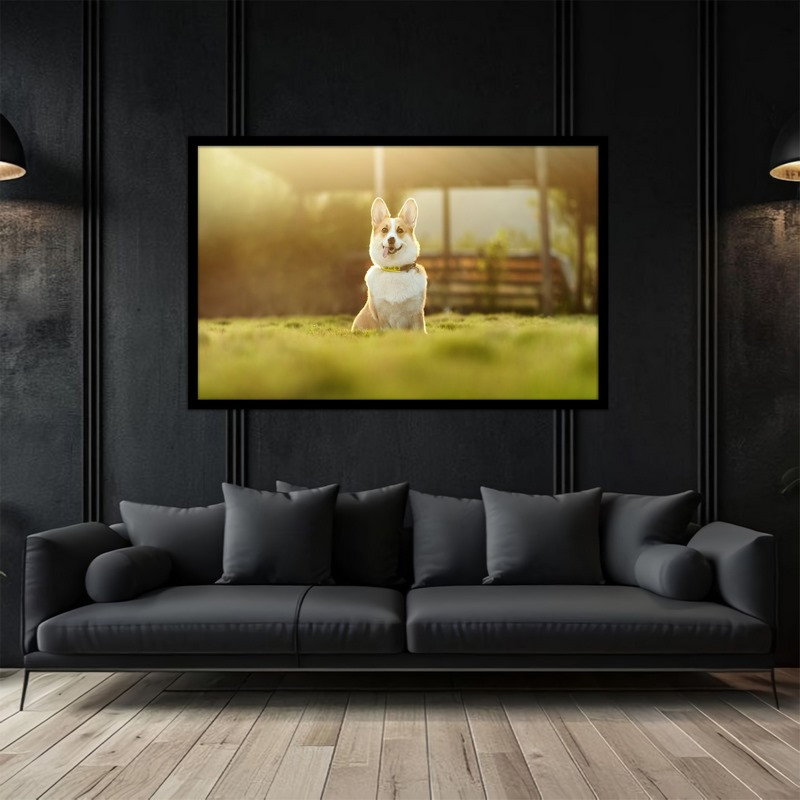 تابلو بکلیت طرح دکوراتیو حیوانات سگ مدل B-bu2946