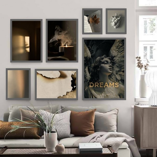 تابلو بکلیت طرح دکوری هنری و مدرن کلاسیک مدل SI-bu3806 مجموعه 7 عددی