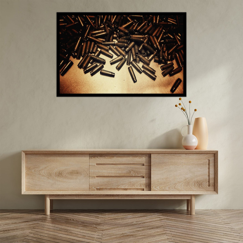 تابلو بکلیت طرح جنگ  پوکه فشنگ تفنگ مدل  B-bu2652