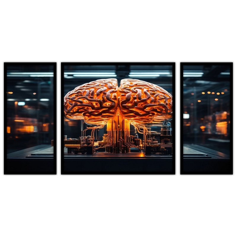 تابلو بکلیت طرح مغز علم و فناوری مدل B-bu3066 مجموعه 3 عددی