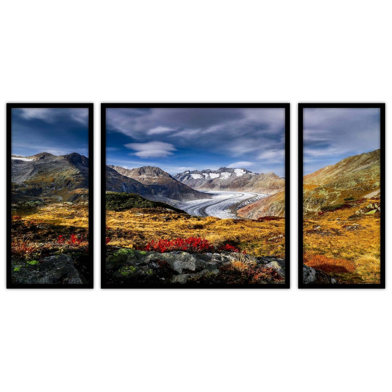 تابلو بکلیت طرح منظره طبیعت مدل B-bu3125 مجموعه 3 عددی
