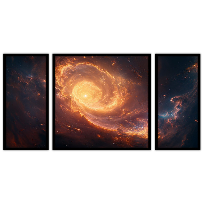 تابلو بکلیت طرح فضا و کهکشان مدل B-bu3111 مجموعه 3 عددی