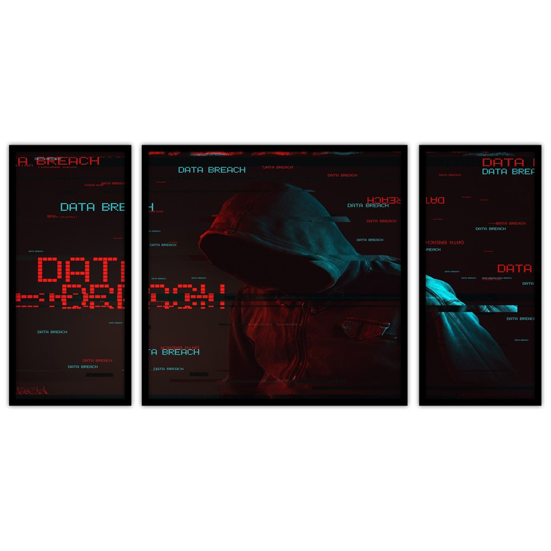 تابلو بکلیت طرح امنیت شبکه کامپیوتر  هک و هکر  مدل B-bu3129 مجموعه 3 عددی