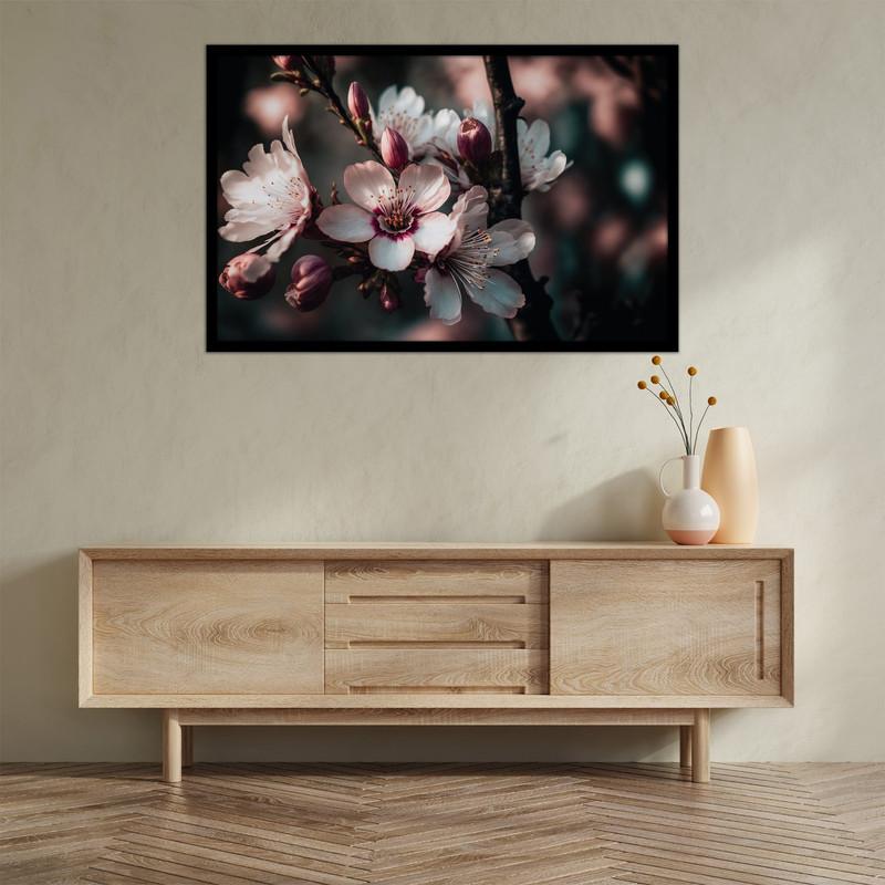 تابلو بکلیت طرح دکوراتیو و تصویر هنری شکوفه و گل درخت مدل  B-bu2690