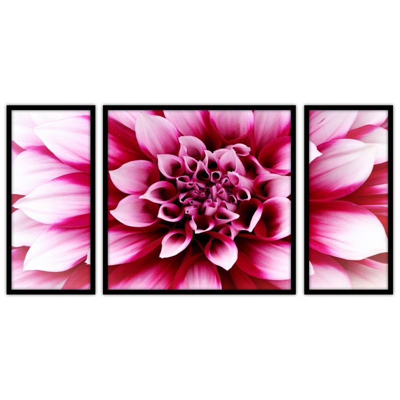 تابلو بکلیت طرح  دکوراتیو گل مدل B-bu3356 مجموعه 3 عددی