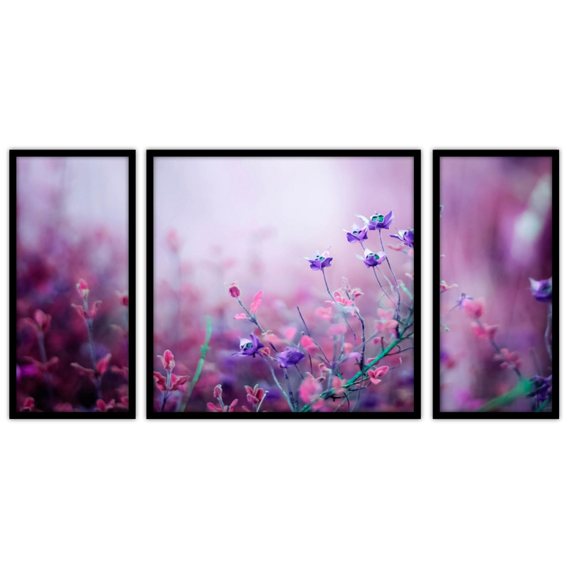 تابلو بکلیت طرح هنری گل  مدل B-bu3372 مجموعه 3 عددی