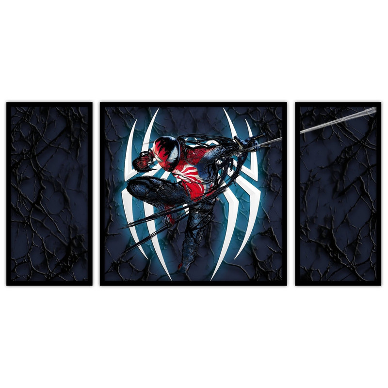 تابلو بکلیت طرح مرد عنکبوتی مدل B-bu3420 مجموعه 3 عددی