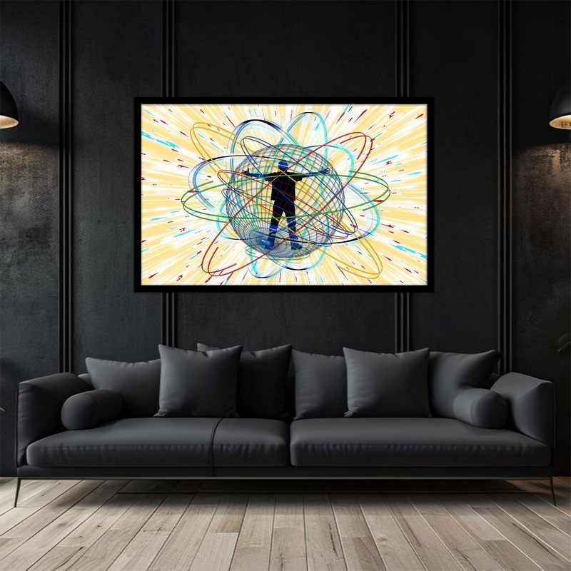 تابلو بکلیت طرح انرژی بدن انسان  هسته و اتم مدل B-bu5007