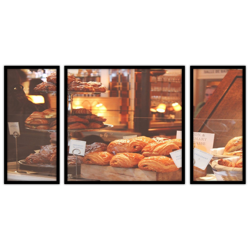 تابلو بکلیت طرح کیک و شیرینی و شیرینی پزی مدل B-bu3641 مجموعه 3 عددی