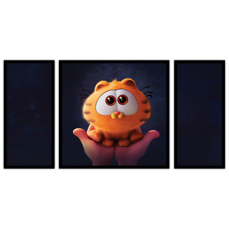 تابلو بکلیت طرح کارتون گارفیلد مدل B-bu3569 مجموعه 3 عددی