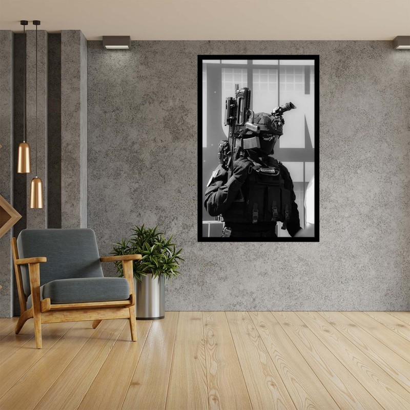 تابلو  نوری بکلیت مدل B-bu2635 طرح سرباز پلیس و ارتش