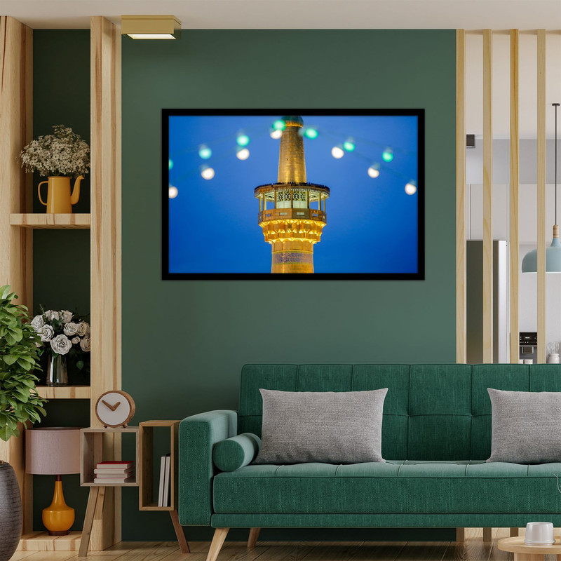 تابلو  نوری بکلیت مدل B-bu2605 طرح مناره و گلدسته حرم امام رضا (ع)