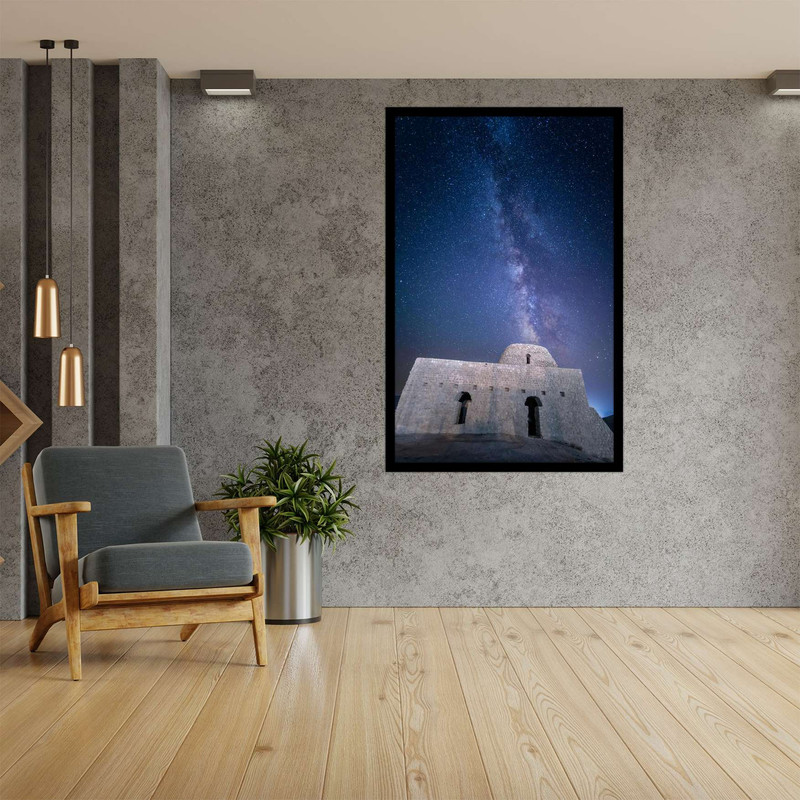 تابلو  نوری بکلیت طرح بنای تاریخی و معماری ایرانی منظره آسمان و ستاره مدل B-bu2639