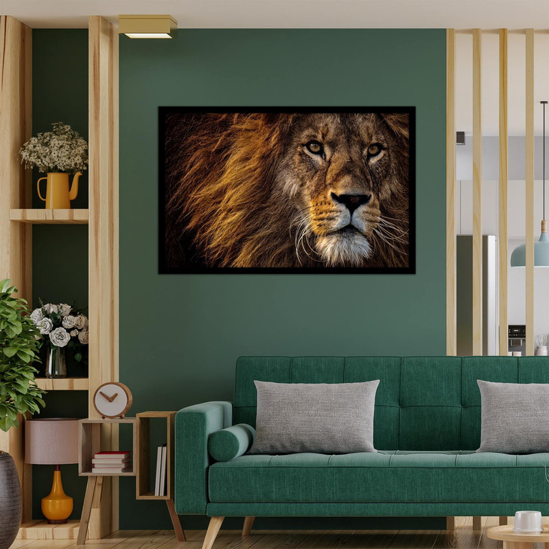 تابلو  نوری بکلیت طرح دکوراتیو حیوانات شیر مدل B-bu2659