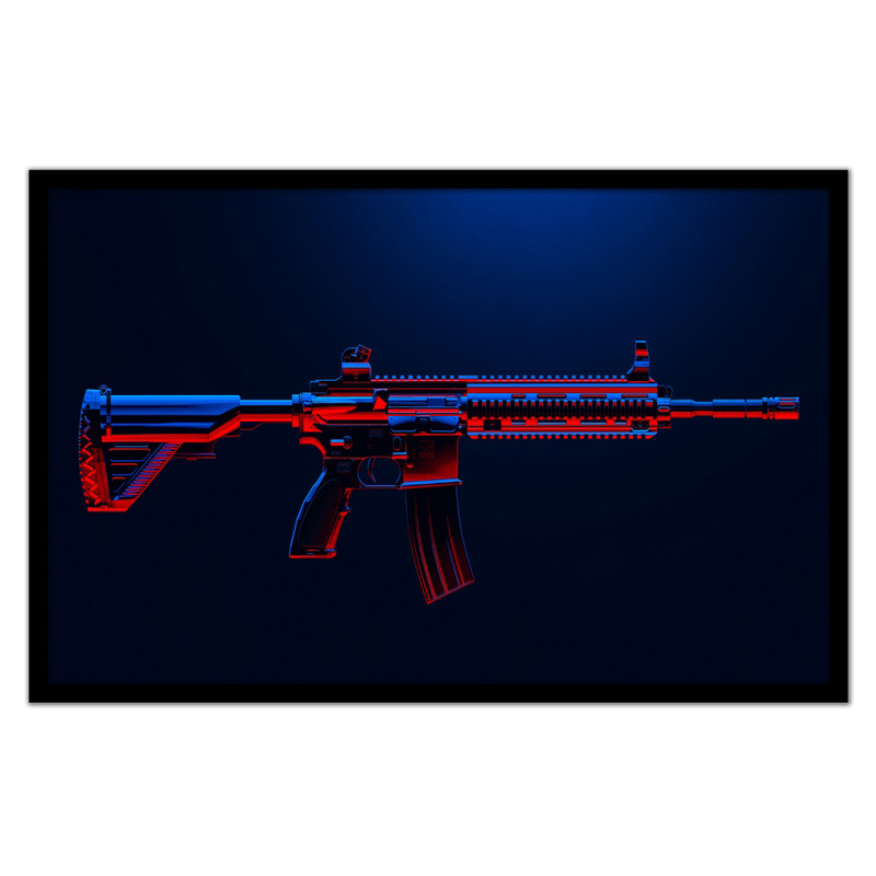 تابلو نوری بکلیت طرح گیمینگ تفنگ مدل B-bu1281