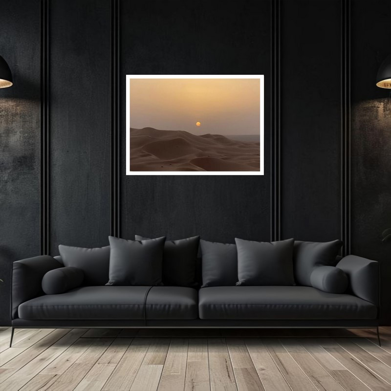 تابلو بکلیت طرح دکوری هنری  منظره کویر و صحرا  مدل W-bu5427