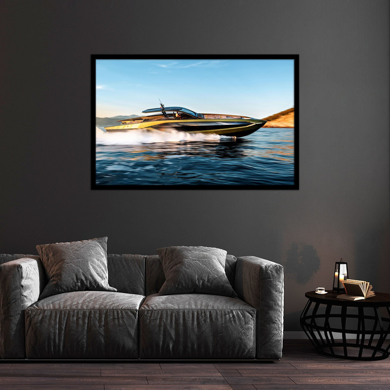 تابلو بکلیت طرح مدرن قایق موتوری مدل B-bu2251