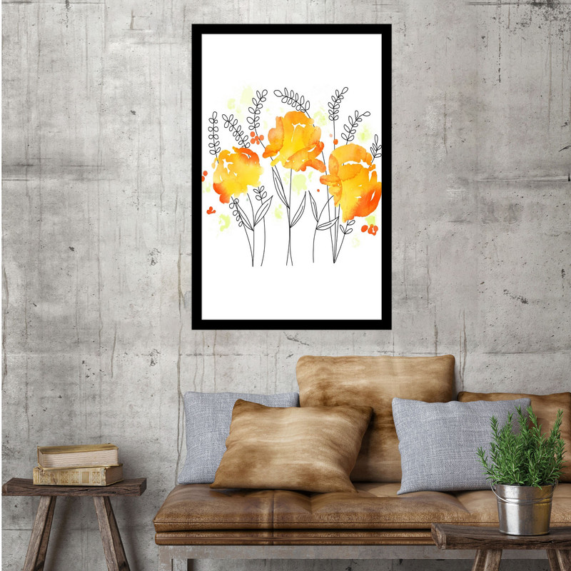 تابلو بکلیت طرح هنری مدرن گل مدل B-bu1552