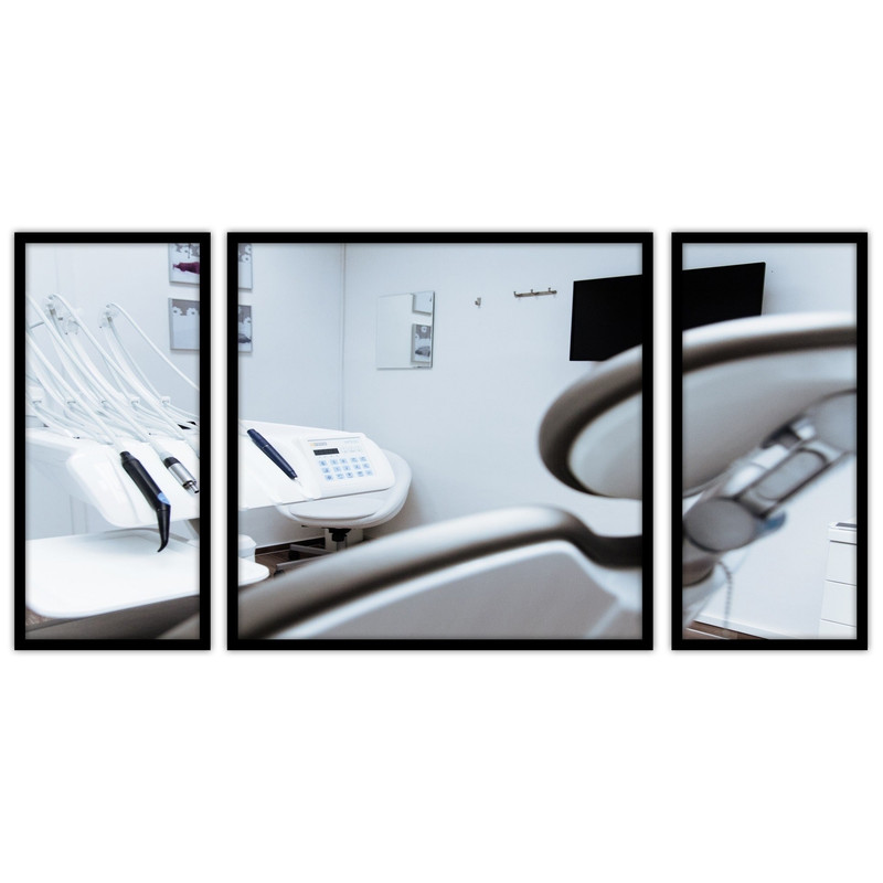 تابلو بکلیت طرح دندانپزشکی و اتاق عمل مدل B-bu3198 مجموعه 3 عددی