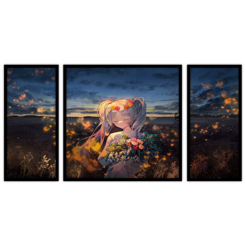 تابلو بکلیت طرح هنری و دکوراتیو  مدل B-bu3242 مجموعه 3 عددی