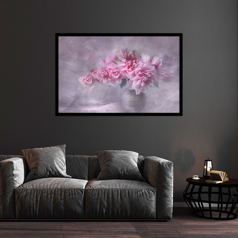 تابلو بکلیت طرح نقاشی هنری مدرن گلدان گل  مدل B-bu2035