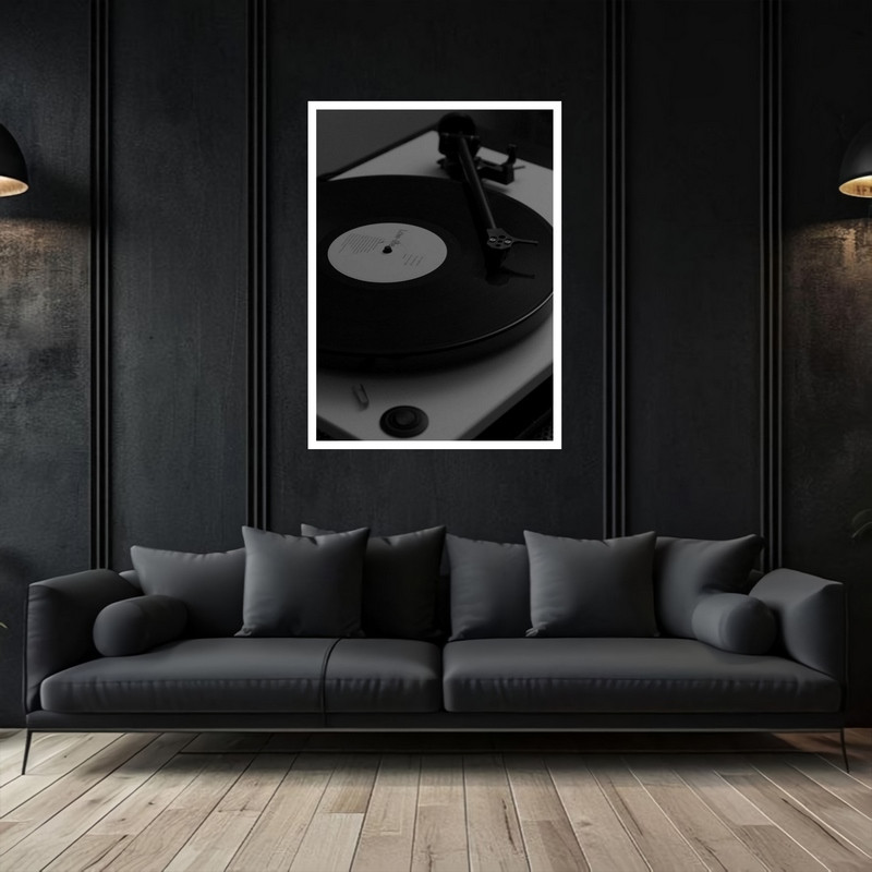 تابلو بکلیت طرح گرامافون موسیقی دکوری هنری و مدرن مدل W-bu5353