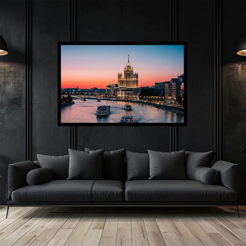 تابلو بکلیت طرح منظره شهری   برج  و ساختمان مدل B-bu5043