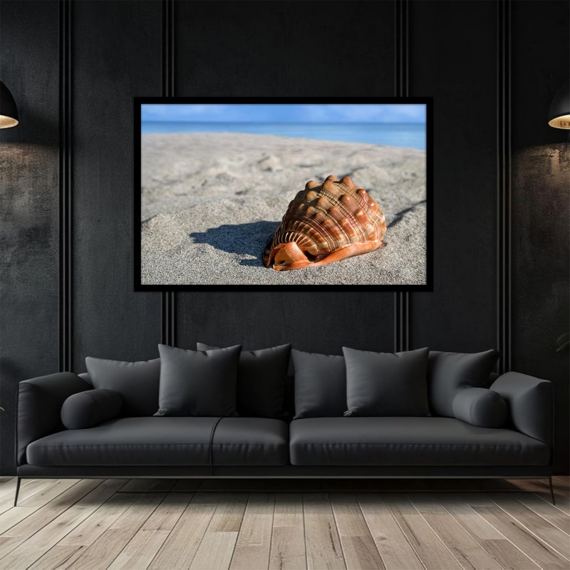 تابلو بکلیت طرح ساحل دریا و حلزون مدل B-bu2969