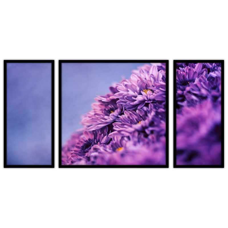 تابلو بکلیت طرح هنری و دکوراتیو گل  مدل B-bu3379 مجموعه 3 عددی