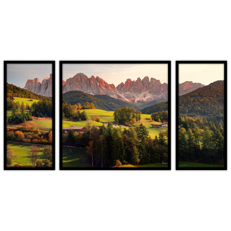 تابلو بکلیت طرح منظره طبیعت مدل B-bu3447 مجموعه 3 عددی