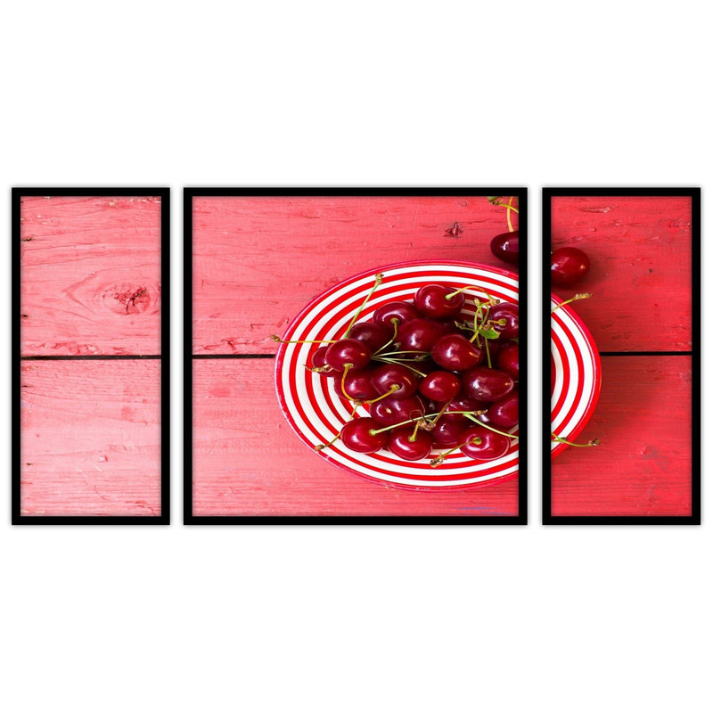 تابلو بکلیت طرح دکوراتیو میوه مدل B-bu3199مجموعه 3 عددی