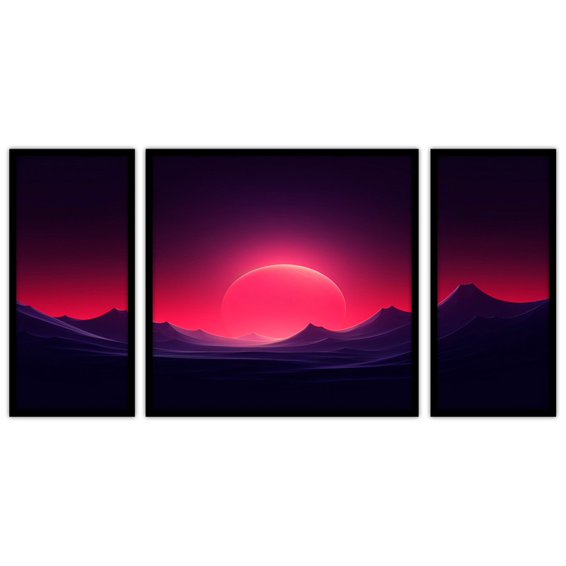 تابلو بکلیت طرح مینیمال و مدرن مدل B-bu3245 مجموعه 3 عددی