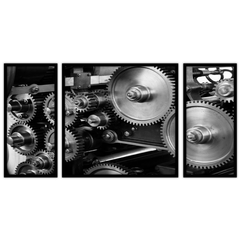 تابلو بکلیت طرح فنی چرخ دنده مدل B-bu3246 مجموعه 3 عددی