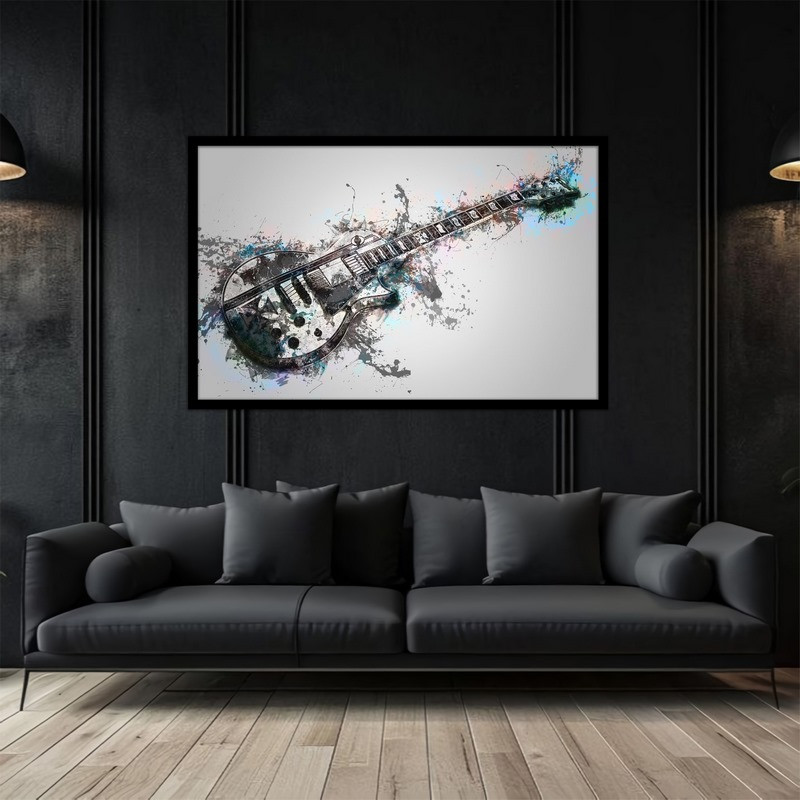 تابلو بکلیت طرح گیتار موسیقی و اهنگ  مدل B-bu5110