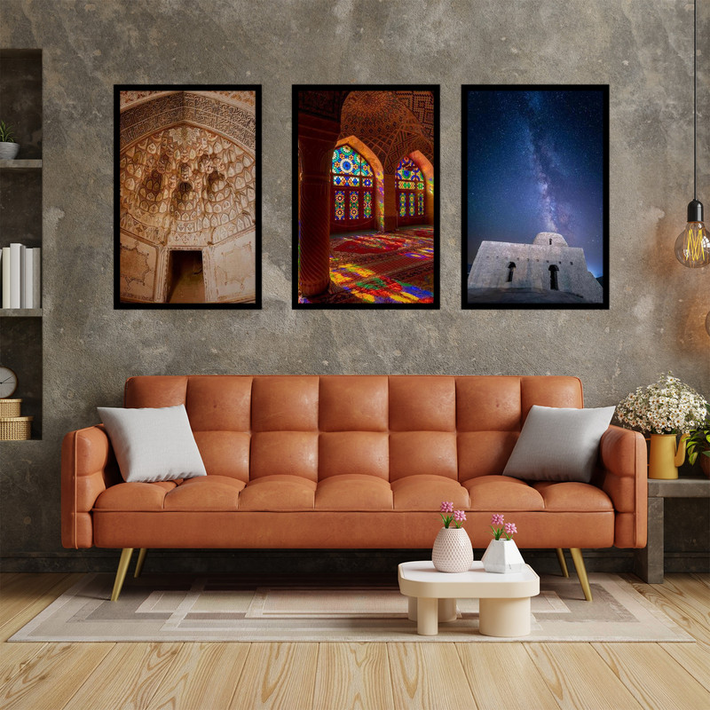 تابلو بکلیت طرح بنای تاریخی مدل B-bu3040 مجموعه 3 عددی