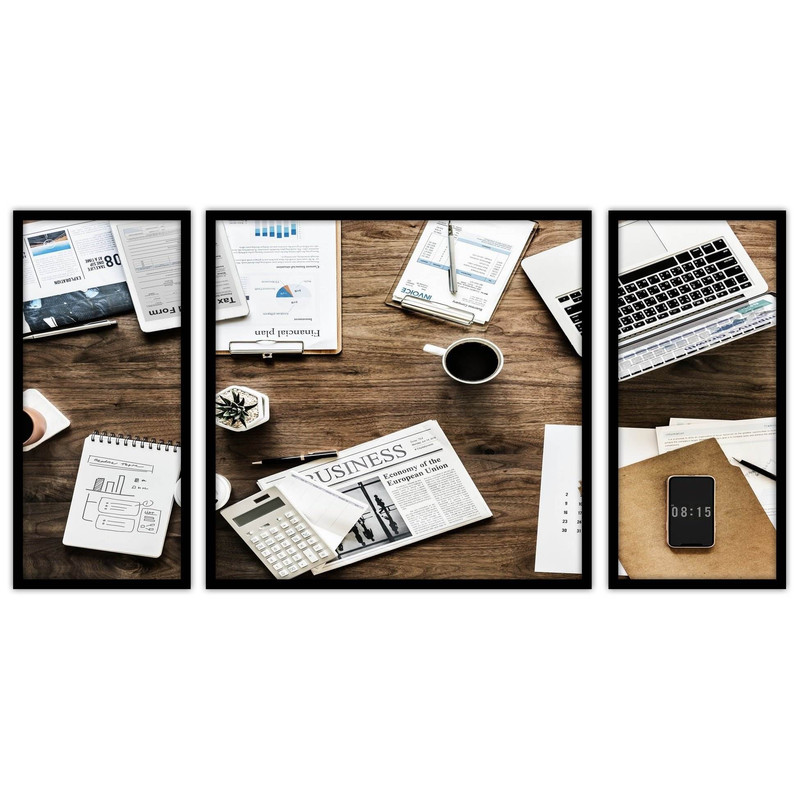 تابلو بکلیت طرح اداری مدل B-bu3084 مجموعه 3 عددی