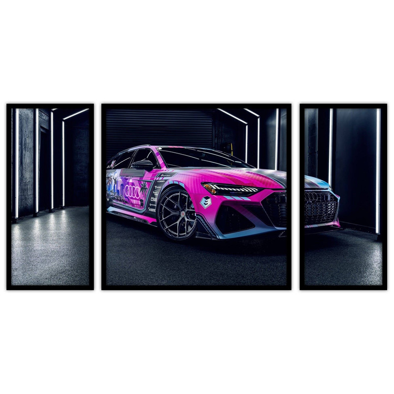 تابلو بکلیت طرح ماشین آئودی مدل B-bu3145 مجموعه 3 عددی