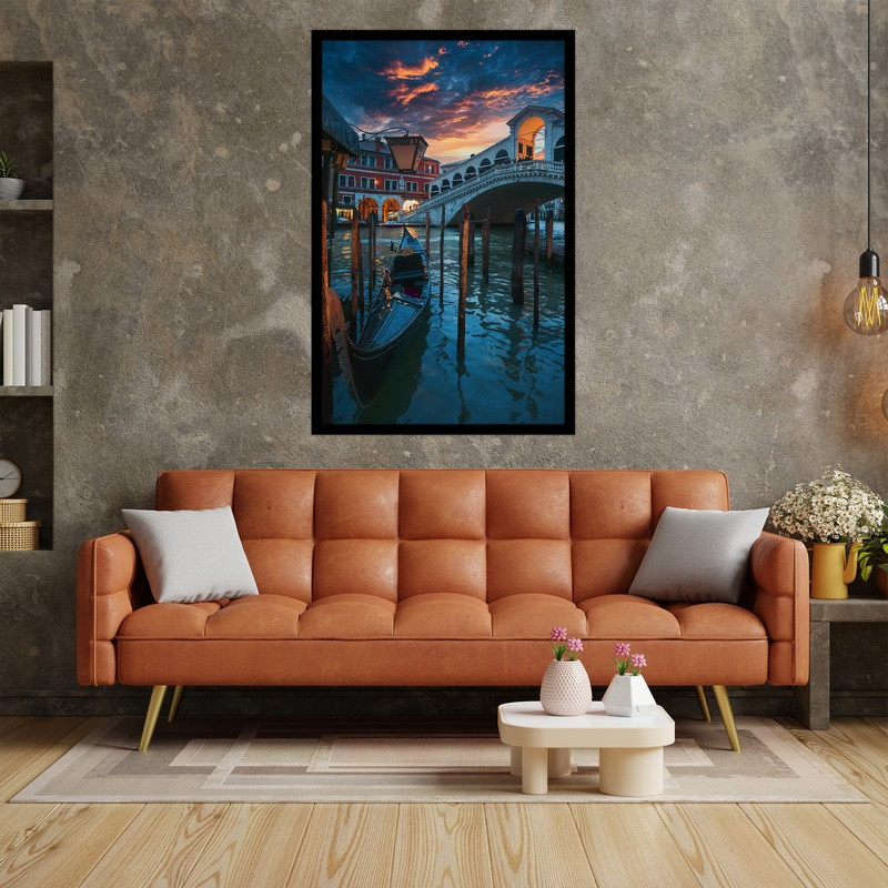 تابلو بکلیت طرح نقاشی و هنری دیجیتال  منظره شهری مدل B-bu5090