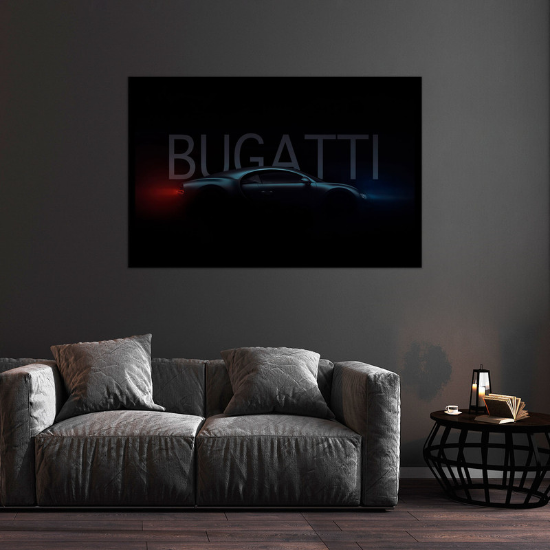 تابلو بکلیت طرح ماشین بوگاتی مدل  B-bu2213