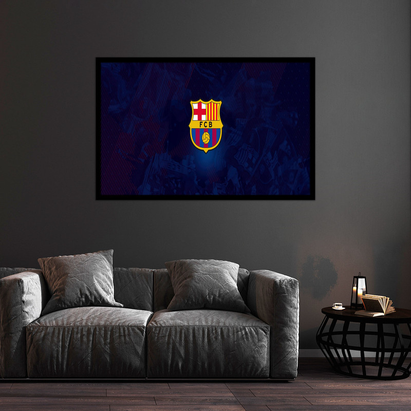 تابلو بکلیت طرح ورزشی فوتبالی لوگو باشگاه بارسلونا مدل  B-bu2225